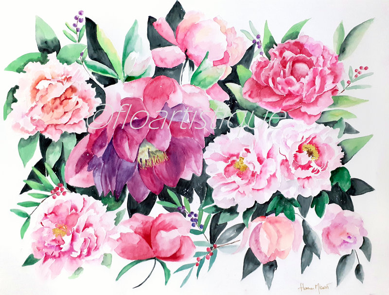 roses aquarelle - 50 x 70 22-11-2023 16-14-37 4077x3096