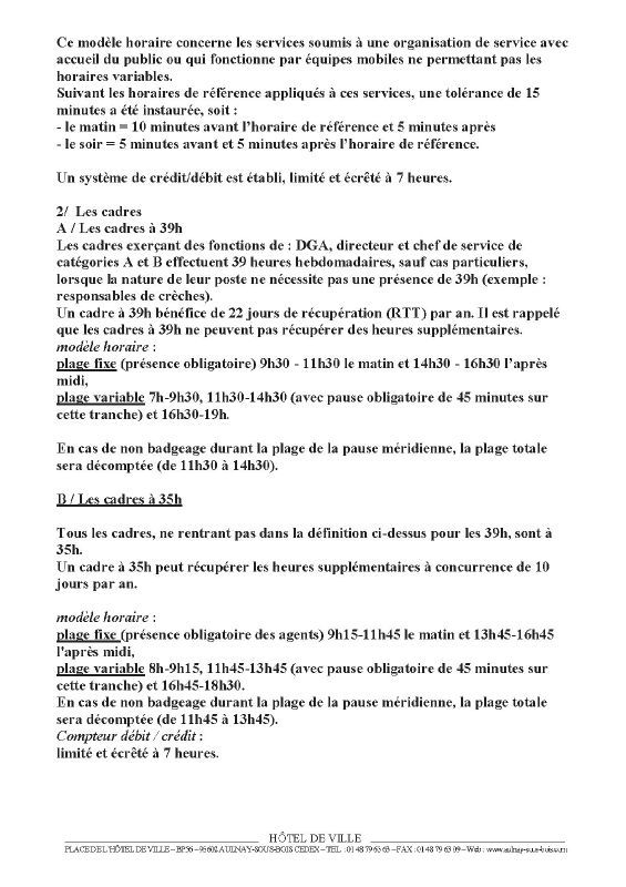 Mise en place des nouvelles dispositions sur les modèles horaires suite au CTP du 12 mai 2011 2