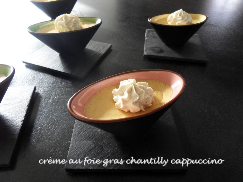 crème au foie gras chantilly cappuccino