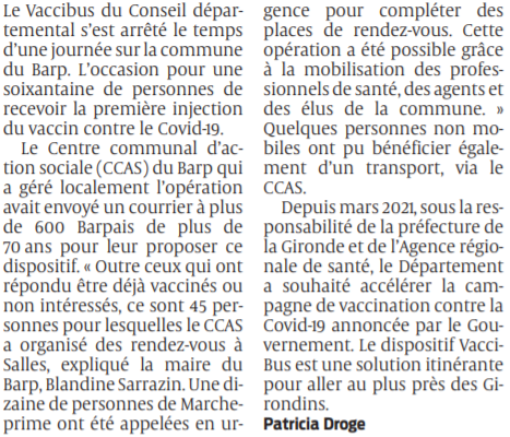 2021 05 17 SO Le Barp Vaccibus 55 personnes vaccinées dans la semaine2