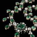 A Magnificent Suite of Antique Emerald and <b>Diamond</b> Jewellery