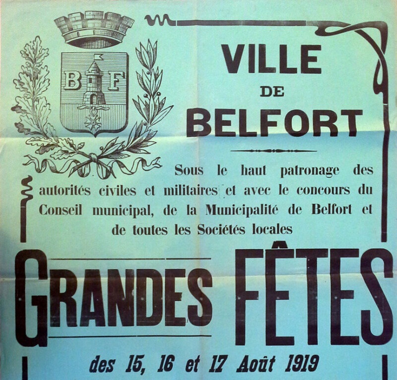 Affiche Fêtes Patritiques 1919 R