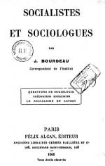 Jean Bourdeau socialistes et sociologues couv - 1