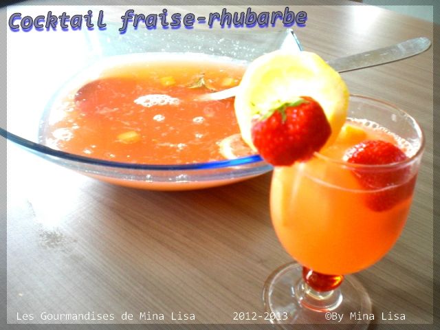 cocktail fraise-rhubarbe
