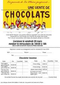 Chocolats de Pâques 2013
