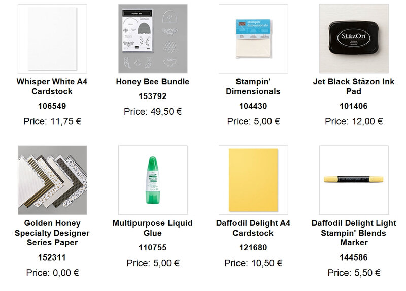 Liste fournitures Honey Bee