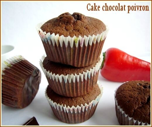 Gâteau chocolat poivron