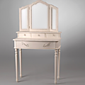 <b>Coiffeuse</b> <b>Amadeus</b> patinée blanc/crème , véritable meuble de charme