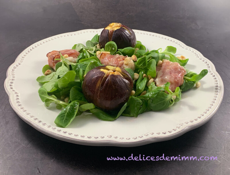 Salade de chèvre chaud aux figues rôties au miel 4