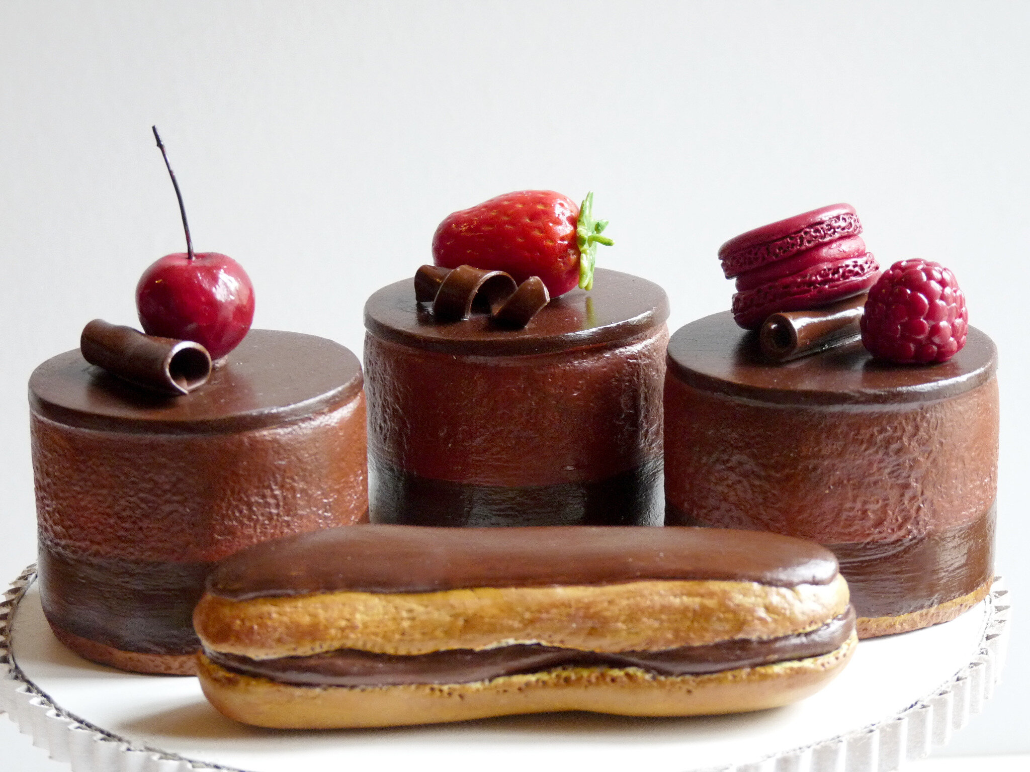 Parfaits chocolat et éclair, vitrines Les Rêveries, Toulouse