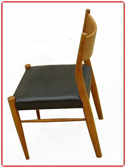 chaise vintage teck clair 1960