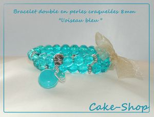 Bracelets perles craquelées automne 2013 l'oiseau bleu