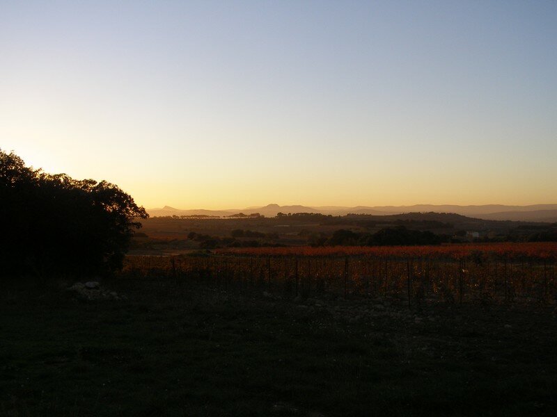 Coucher de soleil autour de Gignac