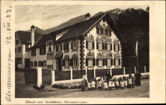 Ak-Oberammergau-in-Oberbayern-Blick-auf-das-Haensel-und-Gretel-Heim