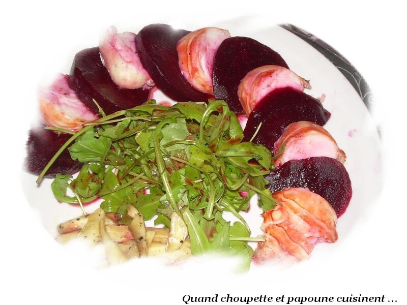 salade de langouste et betterave