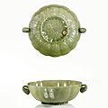 A celadon jade Mughal-style bowl, China, Qing dynasty, dated the Jichou year (<b>1769</b>) of the reign of Qianlong (1736-1795)