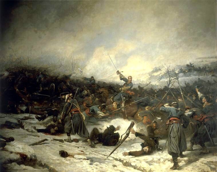 Castellani, zouaves de Charette à Loigny (1879)