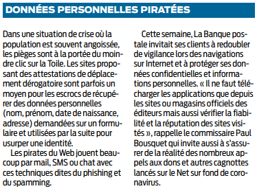 2020 04 01 SO Données personnelles piratées