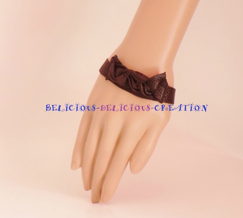 bracelet plated leather black