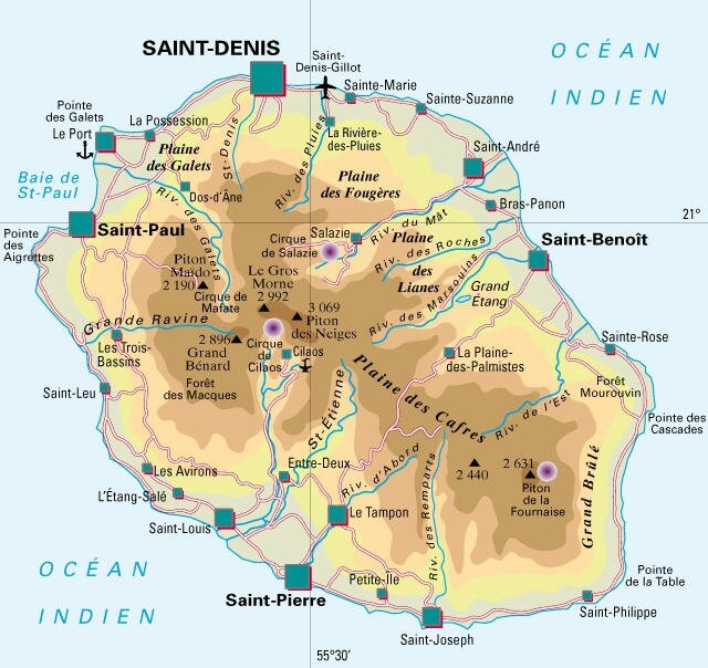 Réunion carte