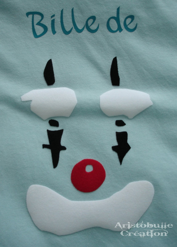 T-shirt bille de clown - détail
