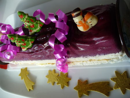 recettes Bûche myrtille / chocolat blanc