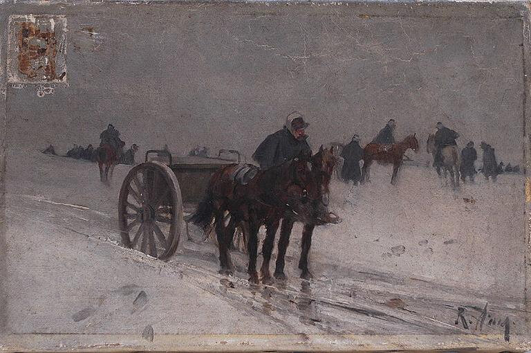 Arus, artilleur en campagne, effet de neige 1875