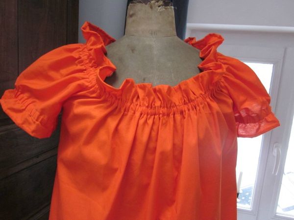 Robe Albane en coton orange (4)