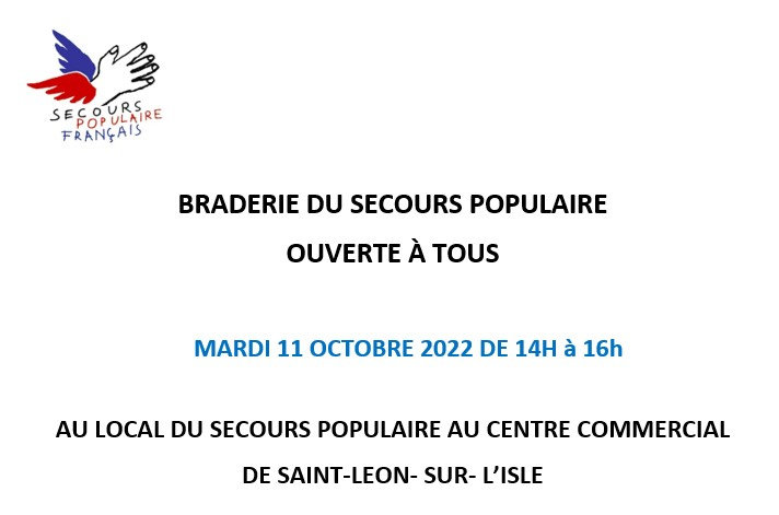 BRADERIE SECOURS POPULAIRE