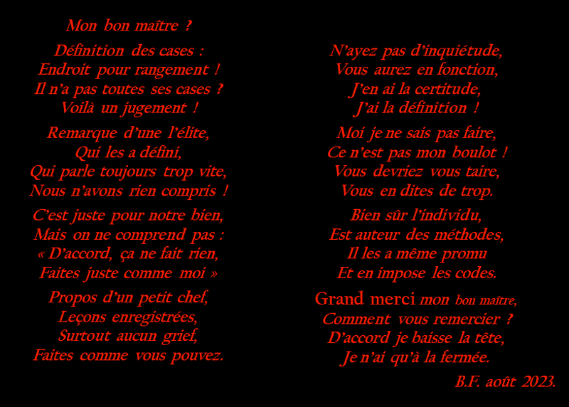 Mon bon maître m39