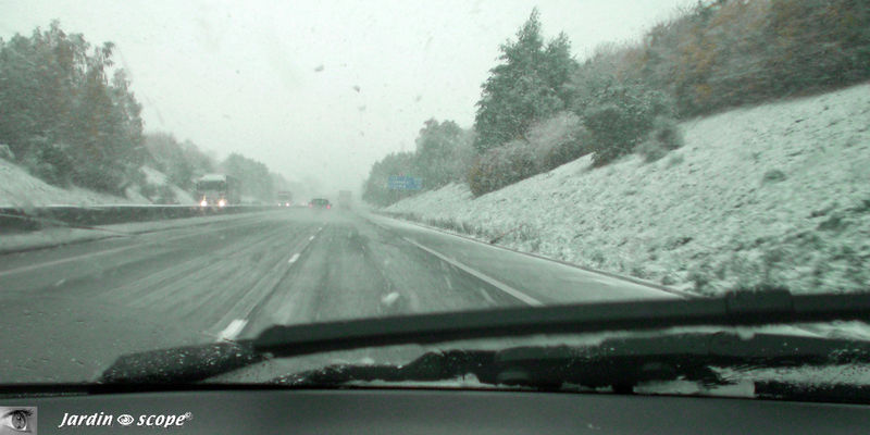 Premiere neige 2008 dans le Loiret