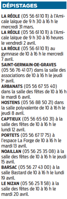 2021 03 30 SO Dépistages