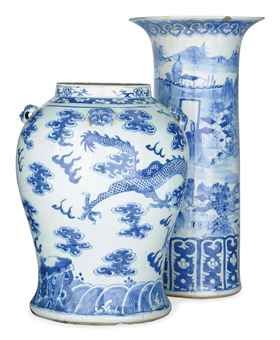 a_chinese_blue_and_white_jar_and_a_cylindrical_vase_18th_19th_century_d5465688h