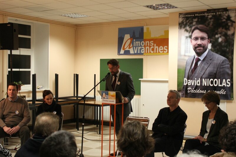 campagne élections municipales Avranches 2014 réunion 7 fevrier David Nicolas
