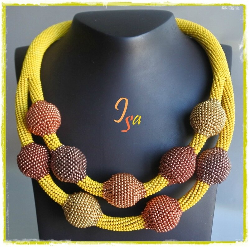 Collier MS 'Ecume 9' jaune