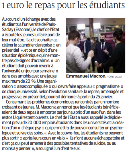 2021 01 22 SO 1 euro le repas pour les étudiants