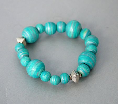 bracelet perles bleues
