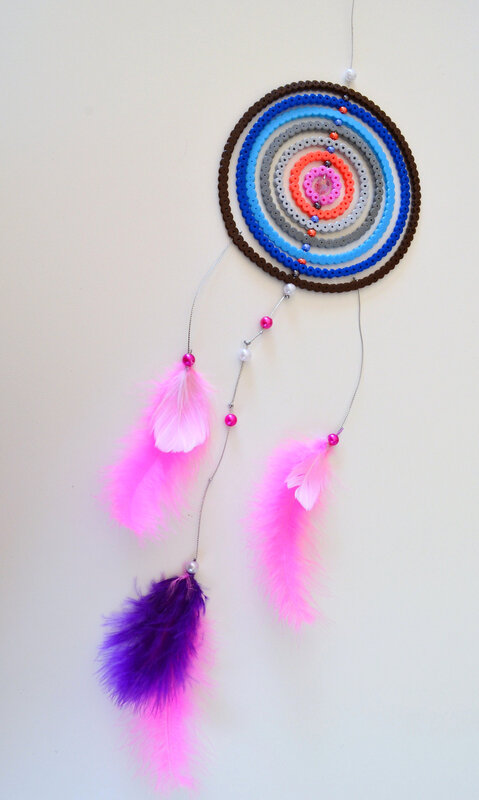Attrape rêve-perles Hama-DIY-la chouette bricole