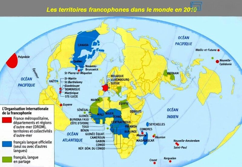 territoires francophones dans le monde