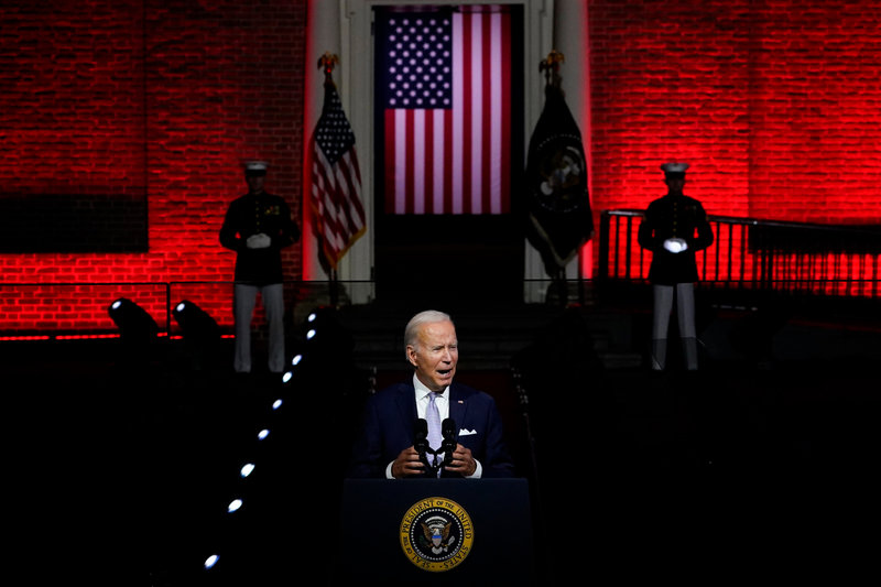Prest Biden Anti maga sept 1 2022 speech philadelphia