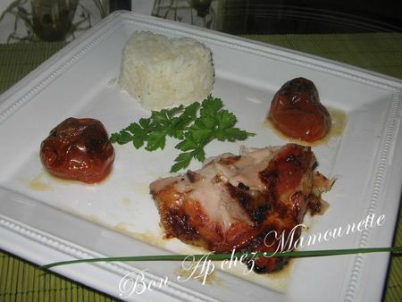 Cuisse de dindonneau miellé aux tomates confites 009