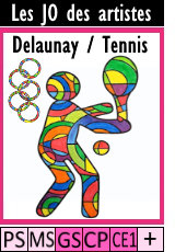 V435-ARTISTES A EXPLORER- JO des artistes Delaunay Tennis avec anneaux