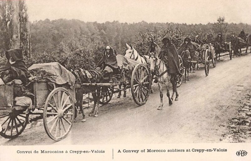 convoi de Marocains à Crépy-en-Valois