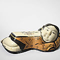 A Changzhi painted lady-form pillow, Jin dynasty (1115-1234)