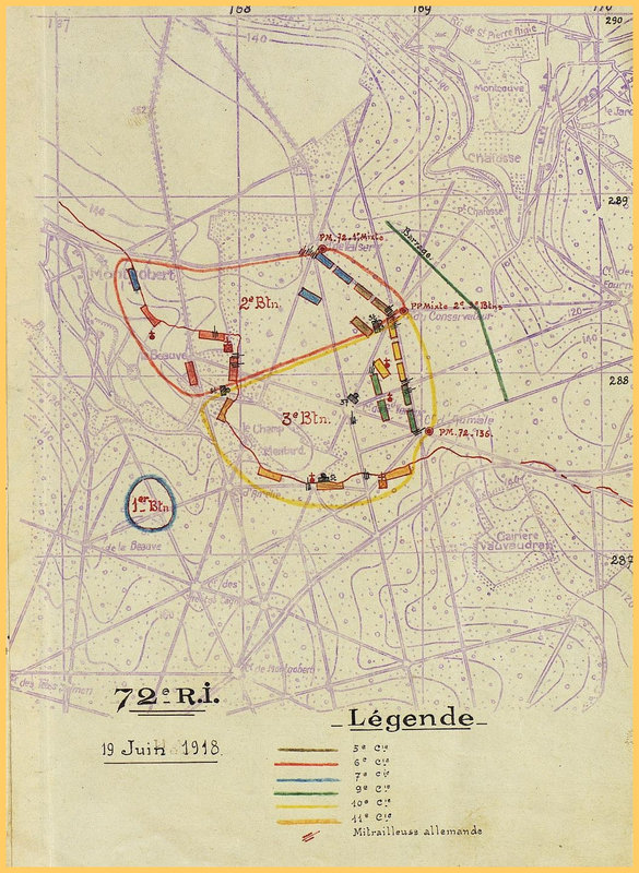carte 19 juin 1918 montgobert