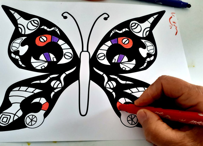 432-Fleurs Printemps - Papillon Kandinsky (19)