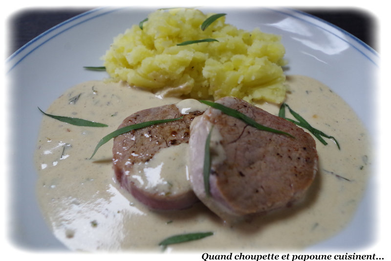 médaillons de veau à la crème d'estragon-1566