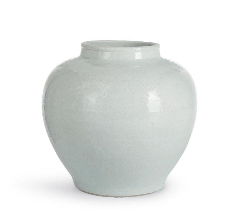 A rare incised white jar, Ming dynasty, 16th- early 17th century