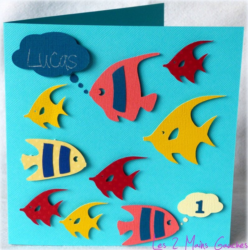 carte 1 an Lucas comme un aquarium