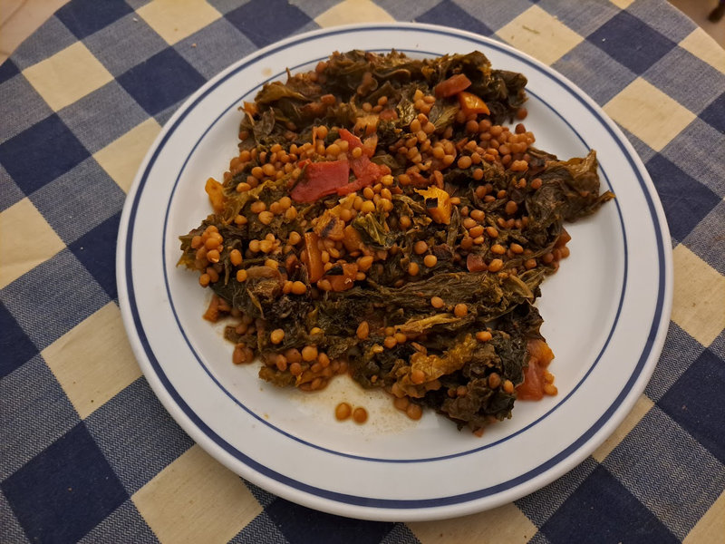 Marmite de chou kale aux lentilles et courge musquée (2)